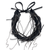 MARCASITE LEATHER NECKLACE