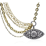 SUADELA GOLD PLATED EYE NECKLACE