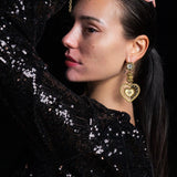 CORTH HEART DANGLE EARRINGS