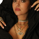 AFRODITE GOLD PLATED EYE NECKLACE