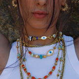 ALESSIA EVIL EYE CHARM NECKLACE