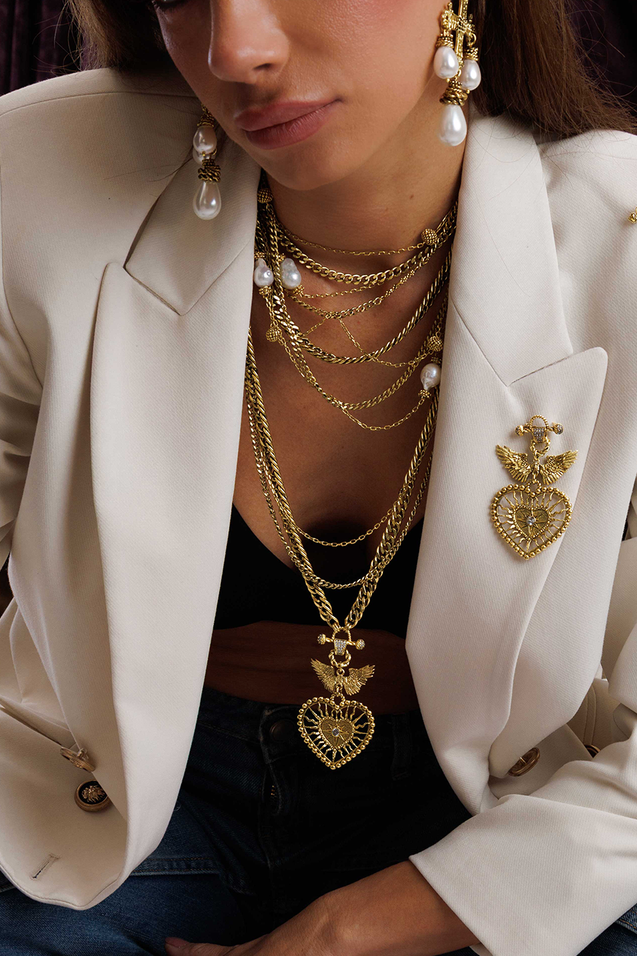 ALYRA LAYERED CHAIN NECKLACE