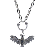 SILVER PHOENIX PENDANT NECKLACE