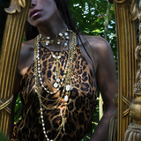 BLANDAD GOLD PLATED LAYERED NECKLACE