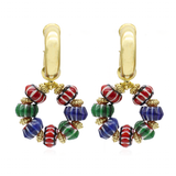CUBA GEMSTONE HOOP EARRINGS