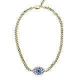 ESPERANZA GOLD PLATED EYE NECKLACE