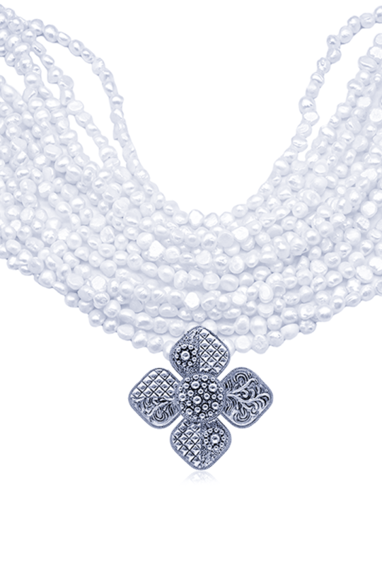 ETERNA LUXE MULTI STRAND PEARL NECKLACE