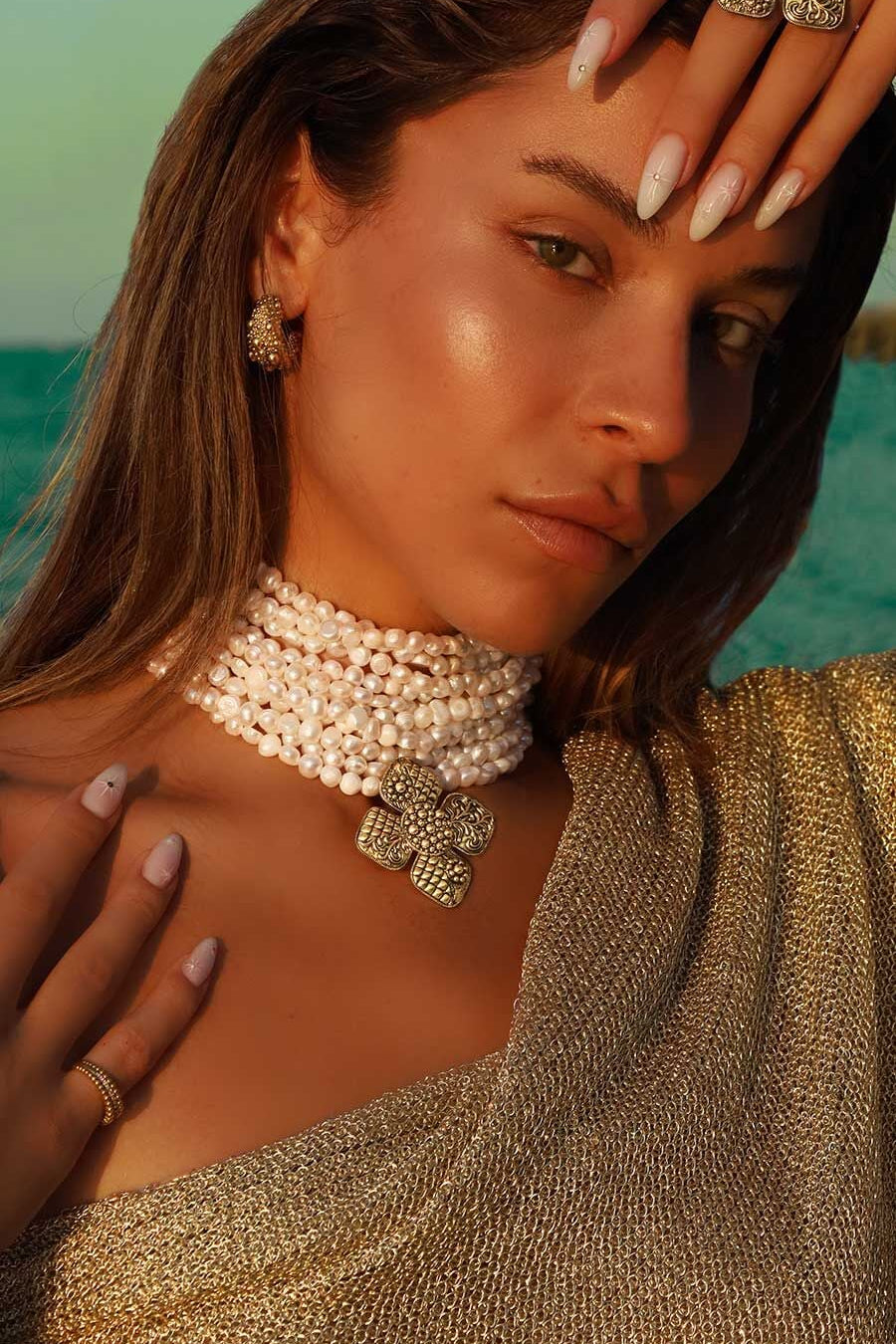 ETERNA LUXE MULTI STRAND PEARL NECKLACE
