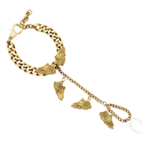 FEATHER GOLD HAND CHAIN BRACELET