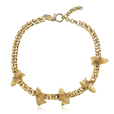 FEATHER GOLD CHOKER NECKLACE