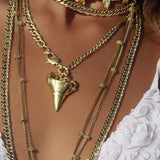 FEATHER GOLD CHOKER NECKLACE