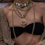 FIESTA GOLD PLATED CHOKER NECKLACE
