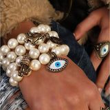 EYE MOTIF PEARL BRACELET