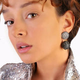JOYA BLACK MARCASITE EARRINGS