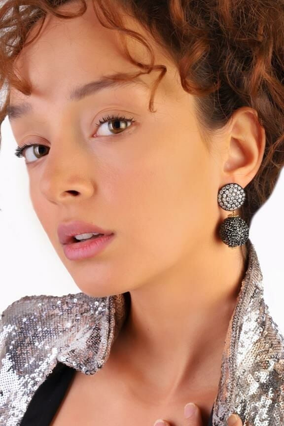 JOYA BLACK MARCASITE EARRINGS