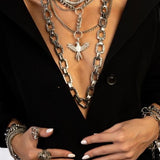LONG EPAIS SILVER PLATED NECKLACE