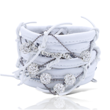 LUCI WHITE LEATHER BRACELET