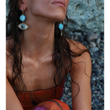 LUNA EVIL EYE DANGLE EARRINGS