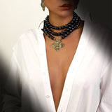 MAISE ONYX LAYERED NECKLACE