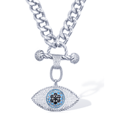 MARE SILVER EVIL EYE NECKLACE