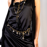 BLACK MARCASITE BELT