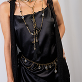 BLACK MARCASITE BELT