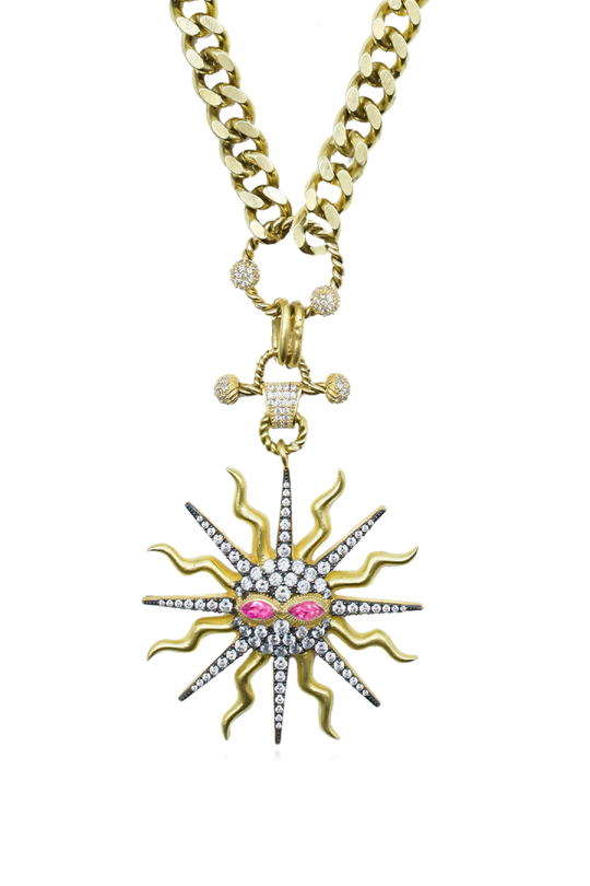 MASCHERA GOLD PENDANT NECKLACE