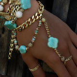 MIRAKEL GOLD HAND CHAIN BRACELET