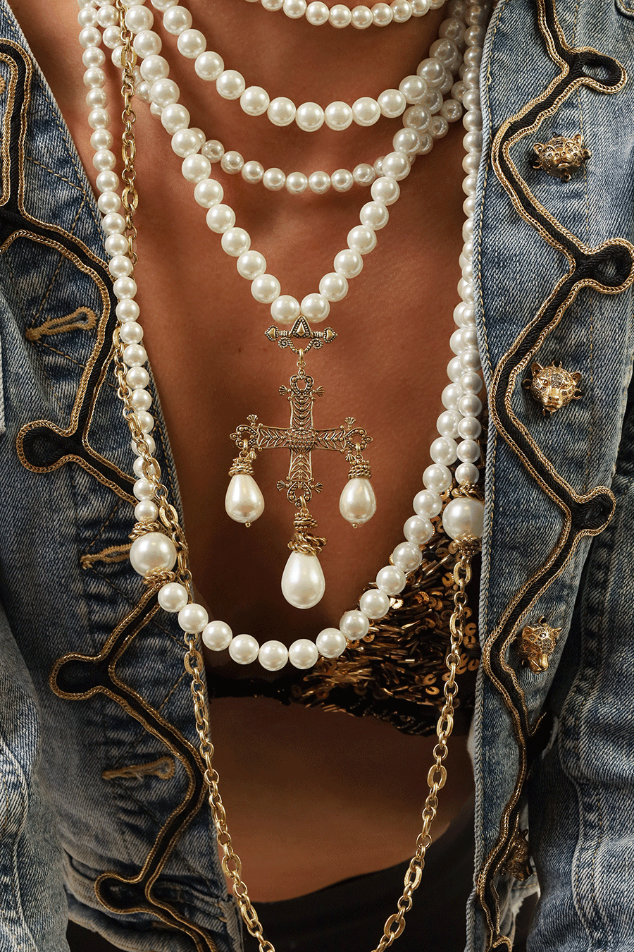 MYXORA MULTI STRAND PEARL NECKLACE