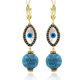 NEPTUN EVIL EYE DANGLE EARRINGS