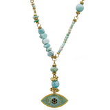 NYSRA TURQUOISE EVIL EYE NECKLACE