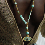 NYSRA TURQUOISE EVIL EYE NECKLACE