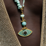 NYSRA TURQUOISE EVIL EYE NECKLACE