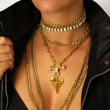 OPIA GOLD PLATED PENDANT NECKLACE