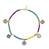 PAILEAS GEMSTONE CHARM NECKLACE