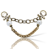 PERLA PEARL CHAIN BROOCH
