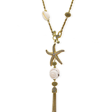 PLAYA GOLD PLATED CHARM NECKLACE