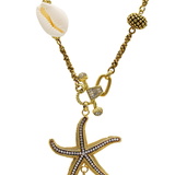 PLAYA GOLD PLATED CHARM NECKLACE