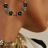 RAVIENNE GEMSTONE HOOP EARRINGS