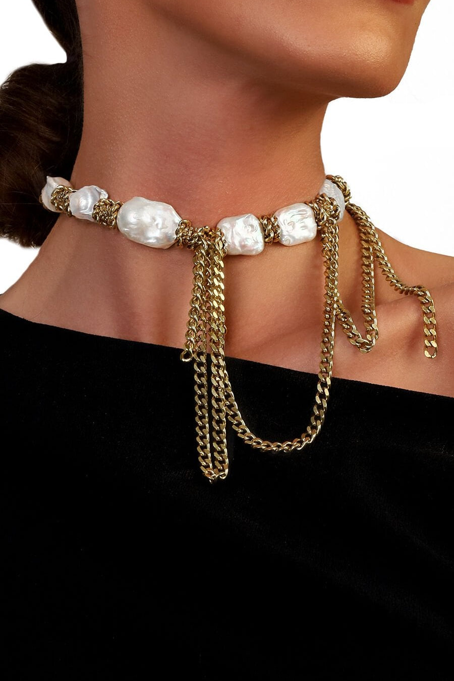 RESPLANDOR BAROQUE PEARL NECKLACE