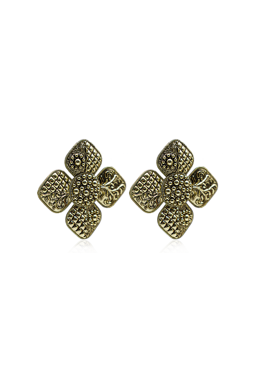 RINCON DEL CIELO CLOVER STUD EARRINGS