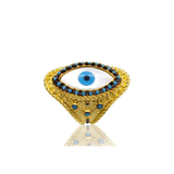 SABRA GOLD EVIL EYE RING