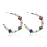NOMAD GEMSTONE HOOP EARRINGS