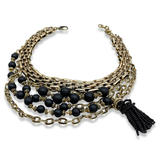 ONYX GEMSTONE CHOKER NECKLACE