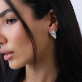 SPARNAS SILVER FEATHER EARRINGS
