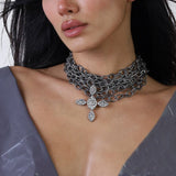 STREGA MULTI CHAIN PENDANT NECKLACE