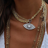 SUADELA GOLD PLATED EYE NECKLACE