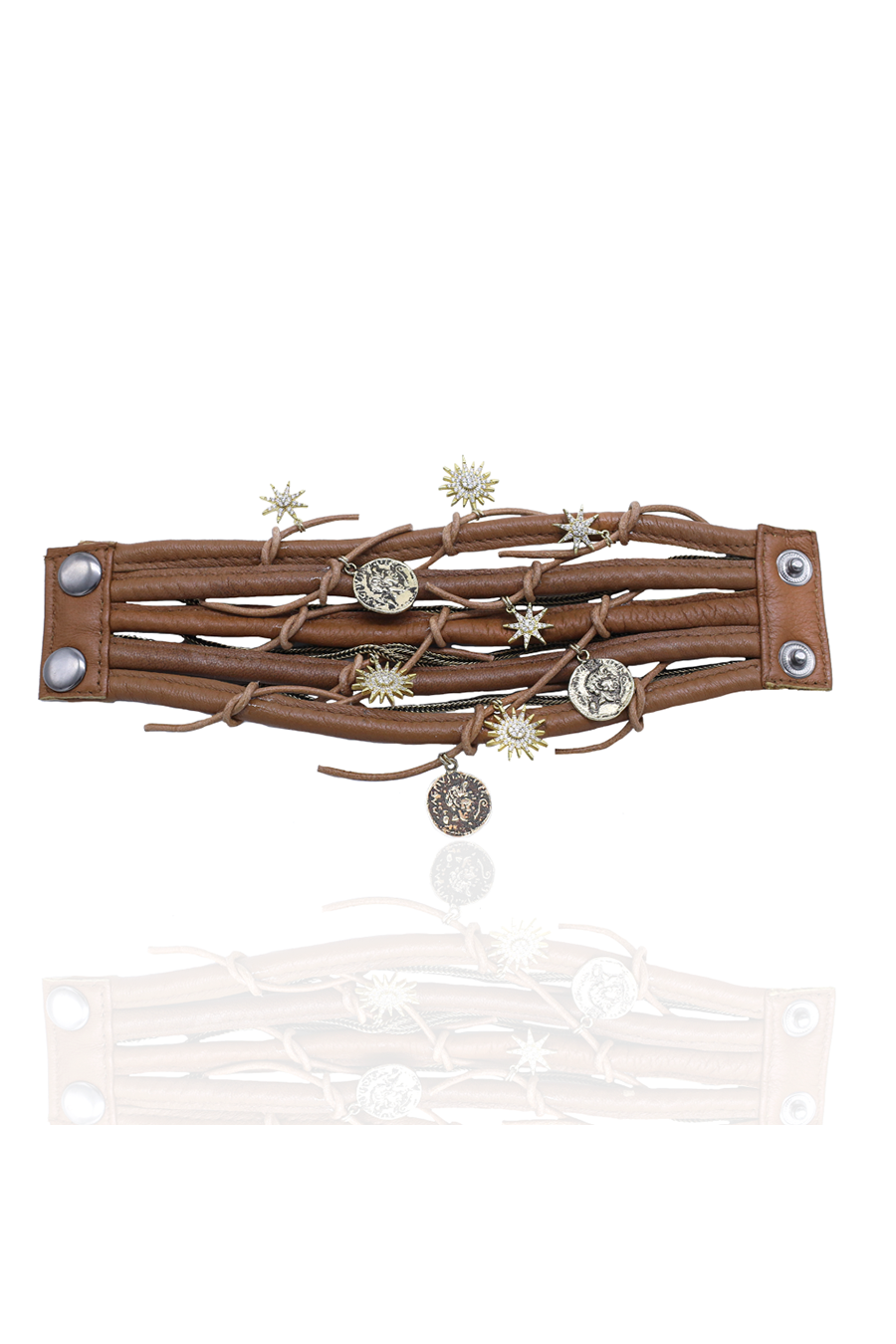 TAN TABA LEATHER CUFF BRACELET