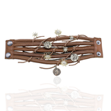 TAN TABA LEATHER CUFF BRACELET
