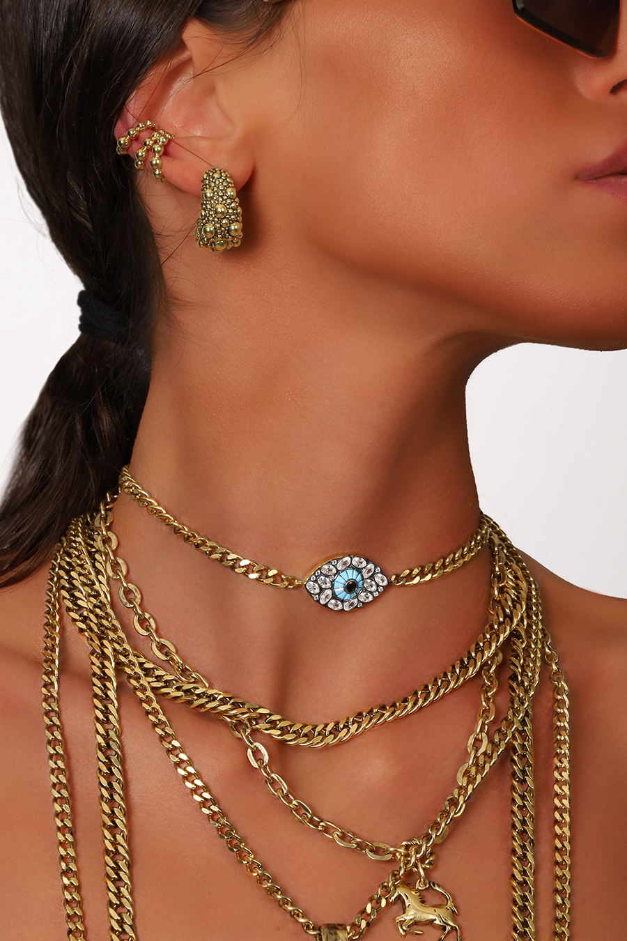 TITANIS CHUNKY HOOP EARRINGS